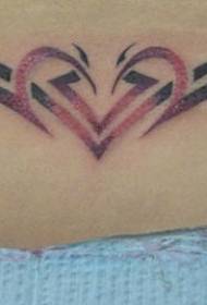 pas černé kmenové srdce tetování vzor