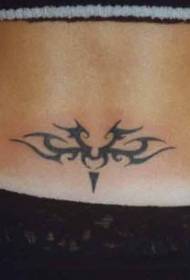 Μέση Tribal μαύρο μοτίβο τατουάζ λογότυπο