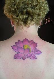 задній фіолетовий візерунок татуювання лотоса
