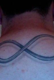 back black and white infinity letšoao la tattoo paterone