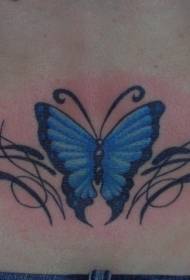 modello di tatuaggio farfalla carino schiena della ragazza