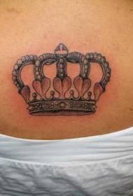 patrón de tatuaje de corona fina posterior