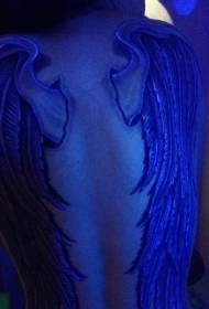леђа невероватни флуоресцентни узорак за тетоважу крила