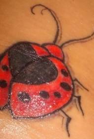 mayar da cute zuciya-dimbin yawa ladybug tattoo tsarin