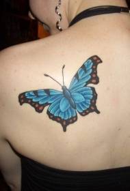 simpatico motivo a tatuaggio farfalla retro dipinto per ragazze