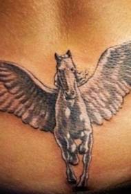 midja White Pegasus Tattoo Pattern