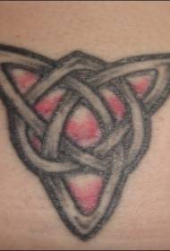 Bel rəngli üçbucaq Celtic düyün döymə nümunəsi