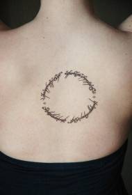 retour mystérieuse et étrange lettre symbolique motif de tatouage noir