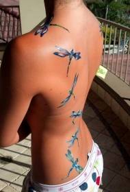 Girl's Back Creative Tattoo Pattern