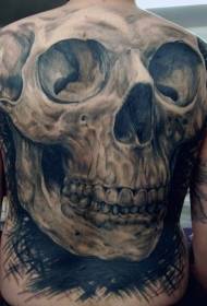 Indietro Modello di tatuaggio umano in frassino nero