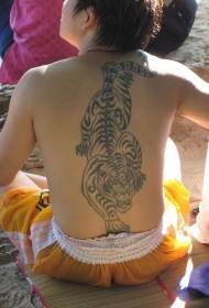 torna in stile cinese di mudellu di tatuaggio di tigre in discesa