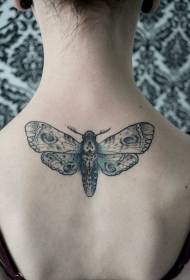 Meedchen zréck gutt ausgesinn Moth Tattoo Muster