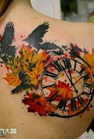 back leaf table tattoo ຮູບແບບ