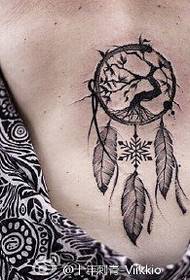 Terug Classic Dream Catcher Tattoo-patroon