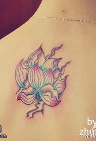 Chinese style pink lotus tattoo pattern