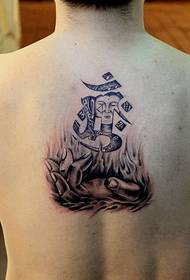 men's back religious big day tattoos
