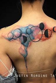 modello tatuaggio tallone inchiostrato sul retro