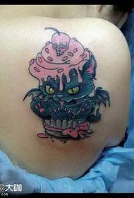 Back Ice Cat Tattoo Pattern