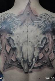 Modello di tatuaggio testa di antilope teschio squisito
