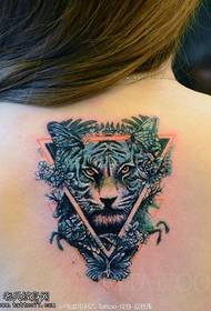 padrão de tatuagem de triângulo de volta tigre