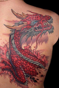 mados kietas atgal Europos ir Amerikos drakonas tatuiruotė modelis