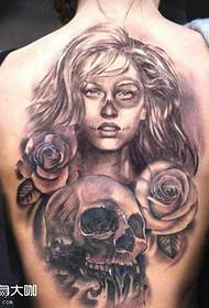 ຮູບແບບການສັກ Tattoo Back Girl