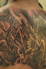 modèl tatoo demi-tounen konbine avèk Bondye ak kalma