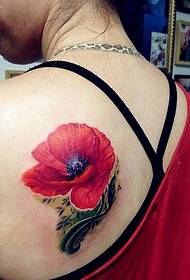 bèl modèl tatoo floral sou do a