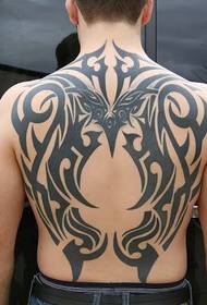 όμορφος πίσω φυλετικό μοτίβο τατουάζ τοτέμ