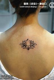 Diamante pequeno patrón de tatuaxe de loto
