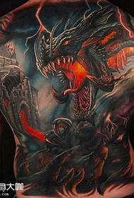 Fantastico modello di tatuaggio drago prepotente posteriore