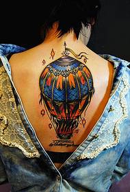 perséinlech Schéinheet zréck kreativ waarm Loftballon Tattoo Muster