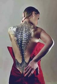 personlighet av ryggraden tatuering