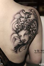 Beautiful Mysterious Beauty Tattoo Pattern