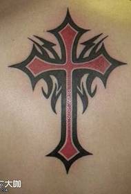 Terug Cross Tattoo patroon