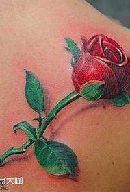 modello di tatuaggio rosa posteriore