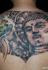 énorme motif de tatouage de Bouddha sacré
