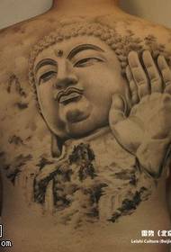 solemn i tranquil patró de tatuatge de Buda