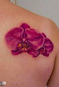 tillbaka rosa blomma tatuering mönster