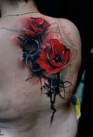 Zurück Ink Poppy Tattoo Pattern