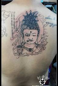 fortsatte enögd Buddha tatueringsmönster