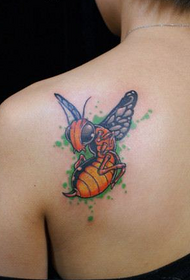 ragazza torna classico tatuaggio pony