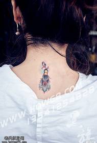 Modello di tatuaggio artiglio di gatto dipinto sul retro