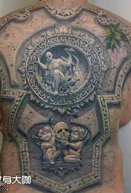 volta antigo cemitério tatuagem padrão