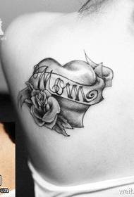 tikai skaists sirds tetovējuma raksts