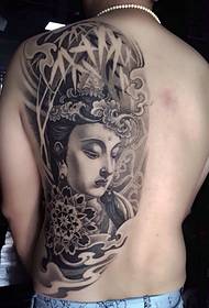 tattoo ya Buddha yophimba theka la kumbuyo