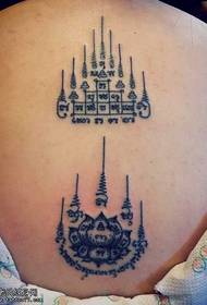 esquena clàssica de tatuatge de tatuatge tailandès
