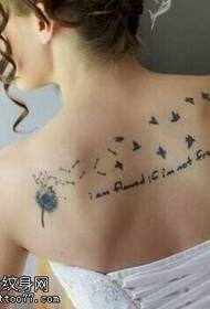 back thin male tattoo pattern