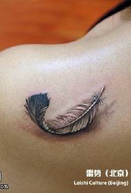 яскраві реалістичні візерунок перо татуювання