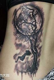 terug maan tattoo patroon